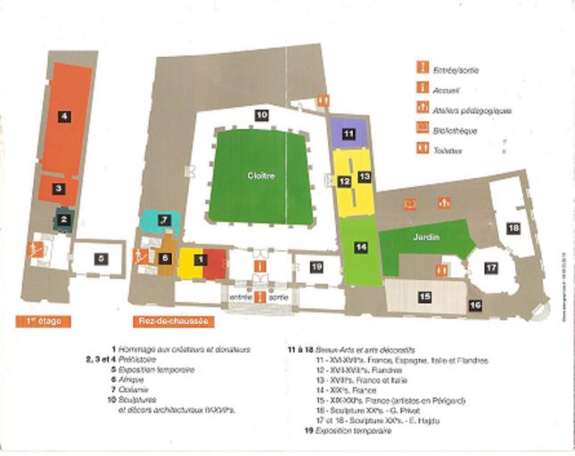 MUSÉE D'ART ET D'ARCHEOLOGIE DU PÉRIGORD - PLAN DU MUSÉE